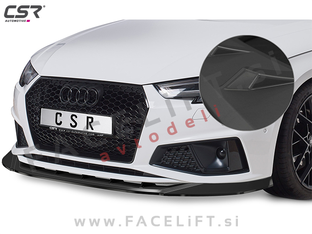 Audi A4 B9 8W S line Competition 19- podaljšek sprednjega odbijača črni (mat)