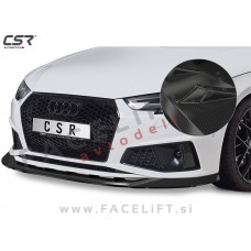Audi A4 B9 8W S line Competition 19- podaljšek sprednjega odbijača karbon (sijaj)