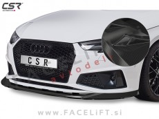 Audi A4 B9 8W S line Competition 19- podaljšek sprednjega odbijača karbon (sijaj)