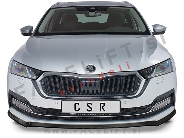 Škoda Octavia 19- podaljšek sprednjega odbijača črni (mat)
