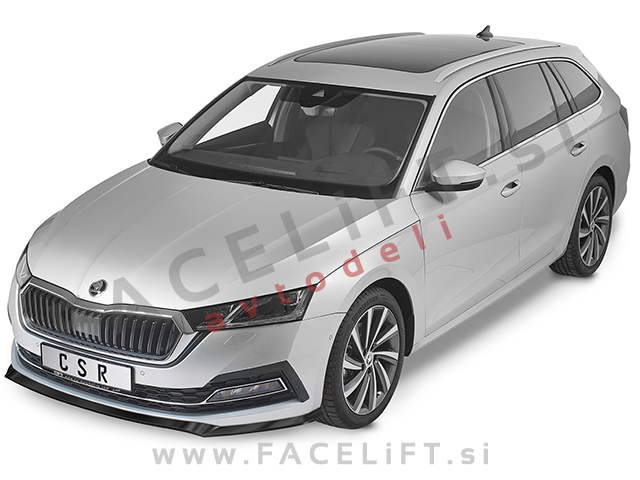 Škoda Octavia 19- podaljšek sprednjega odbijača karbon (mat)