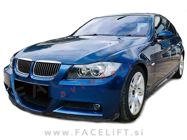 BMW 3 E90 E91 M 05-08 podaljšek sprednjega odbijača črni (sijaj)