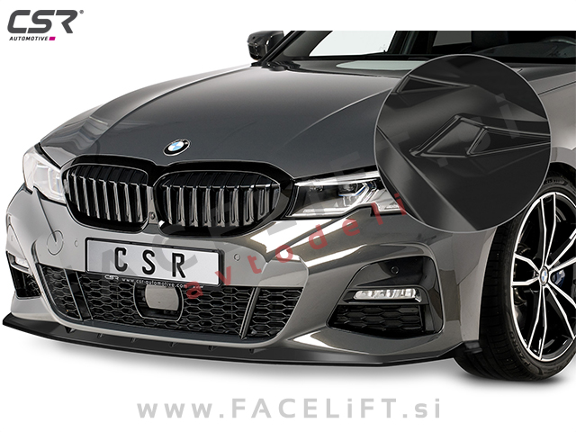 BMW 3 G20 G21 M 19- podaljšek sprednjega odbijača črni (sijaj)