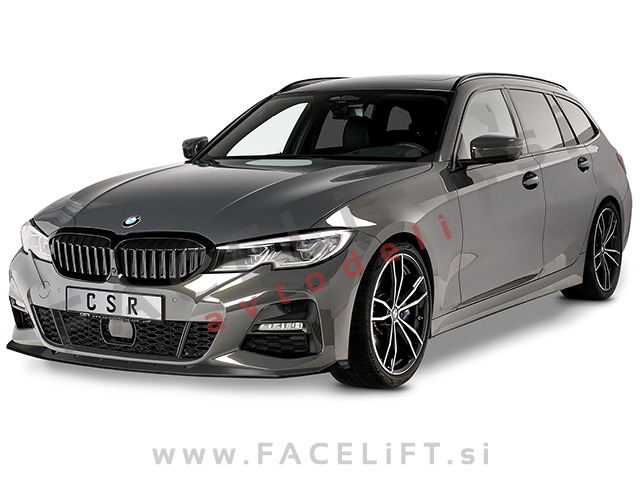 BMW 3 G20 G21 M 19- podaljšek sprednjega odbijača črni (sijaj)