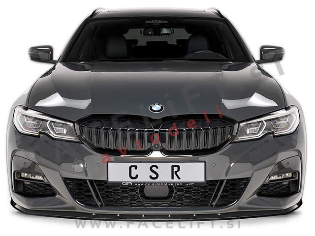 BMW 3 G20 G21 M 19- podaljšek sprednjega odbijača črni (sijaj)