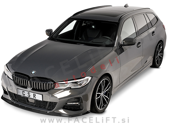 BMW 3 G20 G21 M 19- podaljšek sprednjega odbijača črni (sijaj)