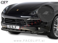 Porsche Cayenne 92A 10-14 podaljšek sprednjega odbijača črni (mat)