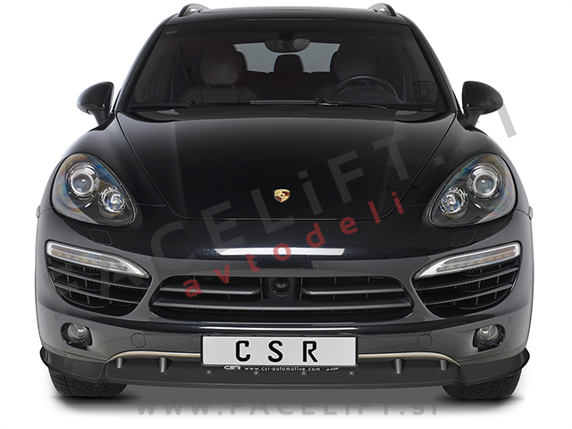 Porsche Cayenne 92A 10-14 podaljšek sprednjega odbijača črni (mat)