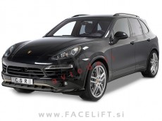 Porsche Cayenne 92A 10-14 podaljšek sprednjega odbijača karbon (sijaj)