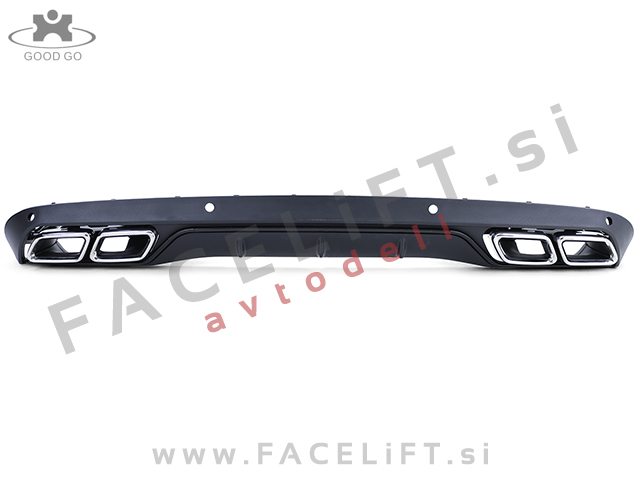 Mercedes C Karavan S205 AMG Line 14-18 difuzor z nastavki za izpuh črni (mat)