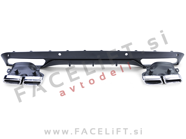 Mercedes C Karavan S205 AMG Line 14-18 difuzor z nastavki za izpuh črni (mat)