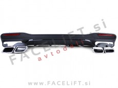 Mercedes GLE W166 AMG Line 15-18 difuzor z nastavki za izpuh