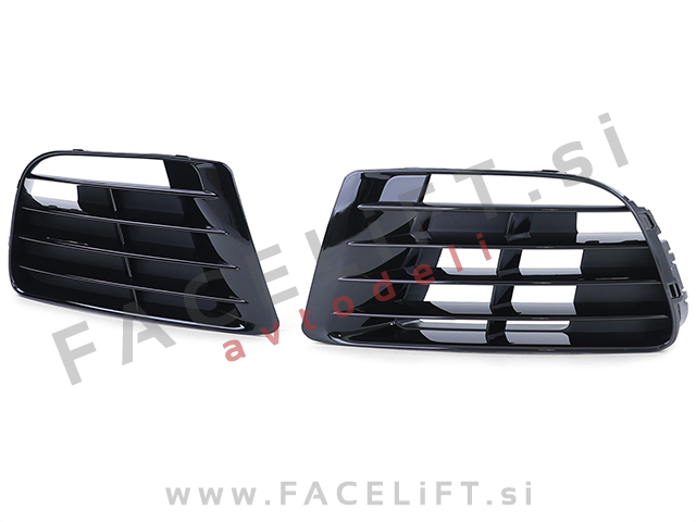 VW Golf 6 R20 08-12 mreže sprednjega črne (sijaj)