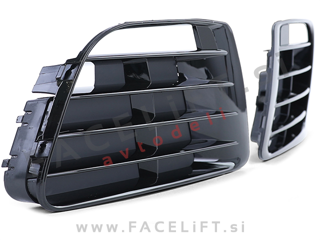 VW Golf 6 R20 08-12 mreže sprednjega črne (sijaj)