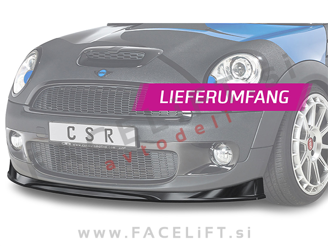 Mini Cooper S R56 06-10 podaljšek sprednjega odbijača črni (mat)