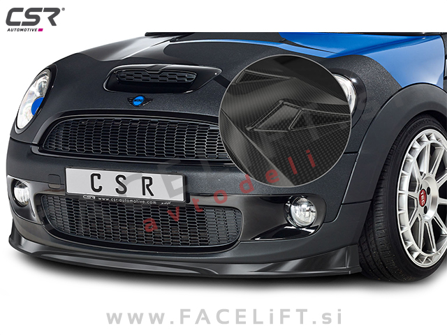 Mini Cooper S R56 06-10 podaljšek sprednjega odbijača karbon (sijaj)