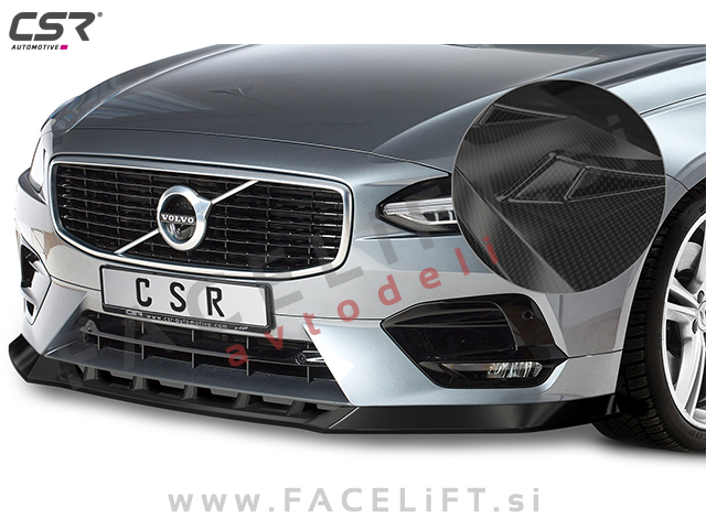 Volvo S90 16-20 podaljšek sprednjega odbijača karbon (sijaj)