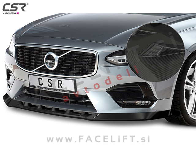 Volvo S90 16-20 podaljšek sprednjega odbijača karbon (mat)