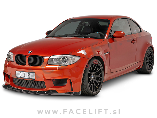 BMW 1 E81 E82 E87 E88 M1 04-13 podaljšek sprednjega odbijača črni (mat)