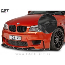BMW 1 E81 E82 E87 E88 M1 04-13 podaljšek sprednjega odbijača karbon (sijaj)