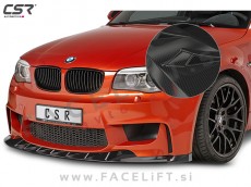 BMW 1 E81 E82 E87 E88 M1 04-13 podaljšek sprednjega odbijača karbon (sijaj)