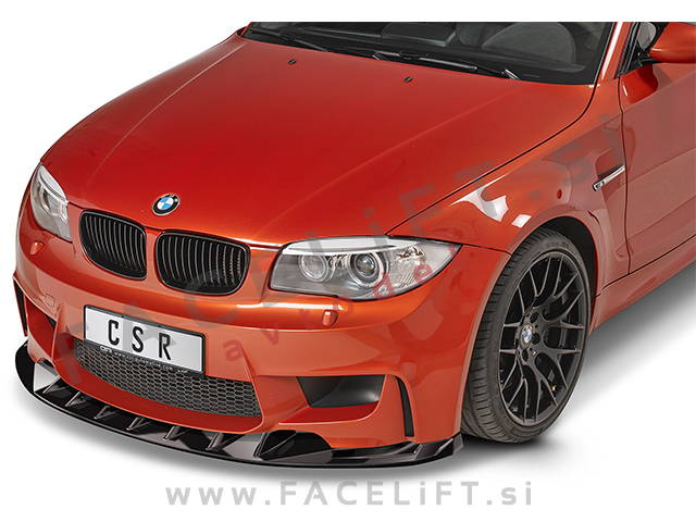 BMW 1 E81 E82 E87 E88 M1 04-13 podaljšek sprednjega odbijača karbon (sijaj)