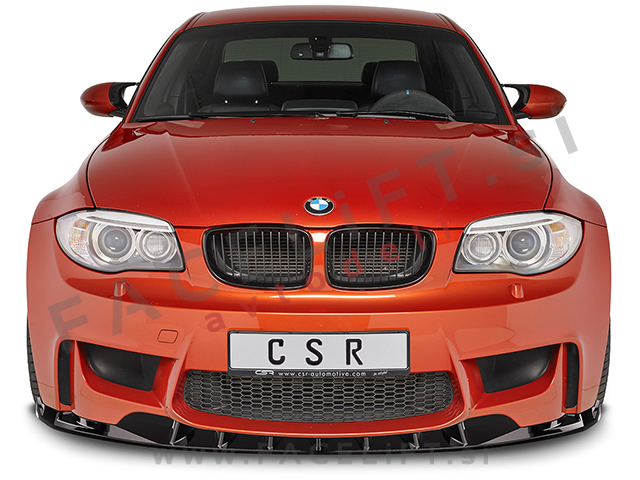 BMW 1 E81 E82 E87 E88 M1 04-13 podaljšek sprednjega odbijača karbon (sijaj)