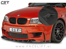 BMW 1 E81 E82 E87 E88 M1 04-13 podaljšek sprednjega odbijača karbon (mat)