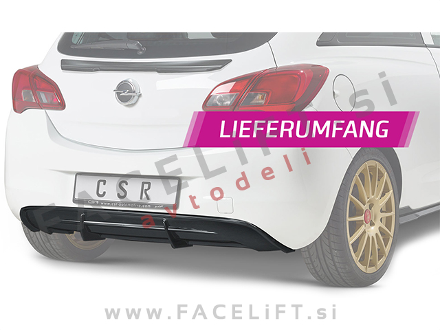 Opel Corsa E 3-vratna 14-19 difuzor karbon (mat)