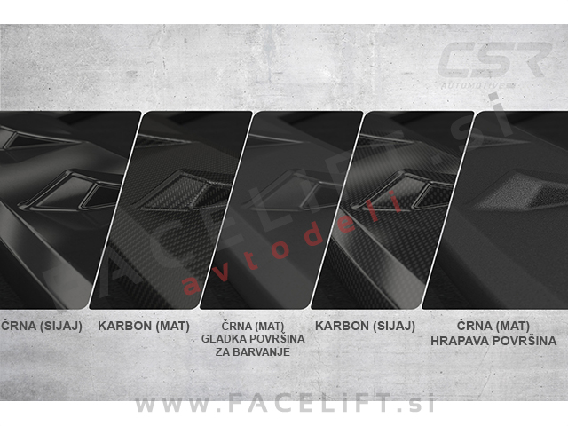 Opel Corsa E 3-vratna 14-19 difuzor karbon (mat)