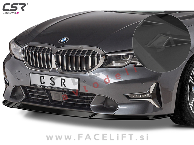 BMW 3 G20 G21 Sport Line, Luxury Line 19- podaljšek sprednjega odbijača črni (mat)