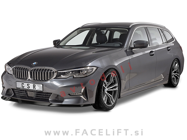 BMW 3 G20 G21 Sport Line, Luxury Line 19- podaljšek sprednjega odbijača črni (mat)