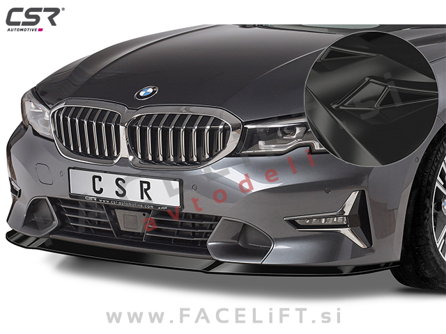 BMW 3 G20 G21 Sport Line, Luxury Line 19- podaljšek sprednjega odbijača črni (sijaj)