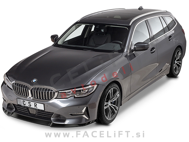 BMW 3 G20 G21 Sport Line, Luxury Line 19- podaljšek sprednjega odbijača karbon (sijaj)