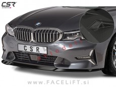 BMW 3 G20 G21 Sport Line, Luxury Line 19- podaljšek sprednjega odbijača karbon (mat)