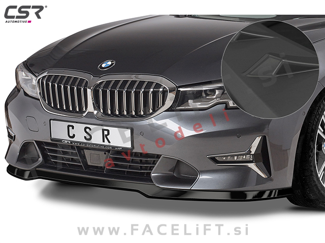 BMW 3 G20 G21 Sport Line, Luxury Line 19- podaljšek sprednjega odbijača črni (mat)