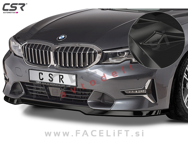 BMW 3 G20 G21 Sport Line, Luxury Line 19- podaljšek sprednjega odbijača črni (sijaj)