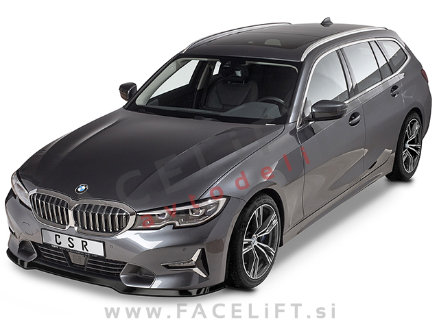 BMW 3 G20 G21 Sport Line, Luxury Line 19- podaljšek sprednjega odbijača črni (sijaj)