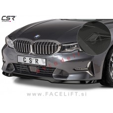 BMW 3 G20 G21 Sport Line, Luxury Line 19- podaljšek sprednjega odbijača karbon (mat)