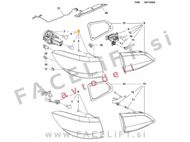 Opel Astra K Karavan 15- zadnja zunanja luč leva Opel Astra K Karavan 15- zadnja zunanja luč leva