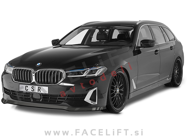 BMW 5 G30 G31 LCI 20- podaljšek sprednjega odbijača črni (mat)