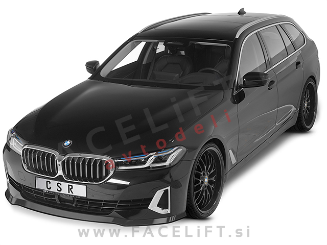 BMW 5 G30 G31 LCI 20- podaljšek sprednjega odbijača karbon (sijaj)