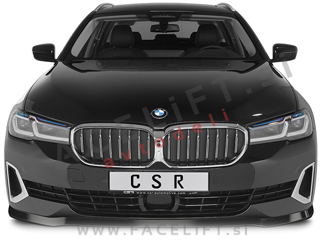 BMW 5 G30 G31 LCI 20- podaljšek sprednjega odbijača karbon (sijaj)