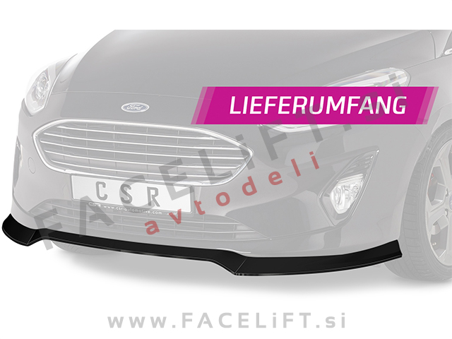 Ford Fiesta 17- podaljšek sprednjega odbijača črni (mat)