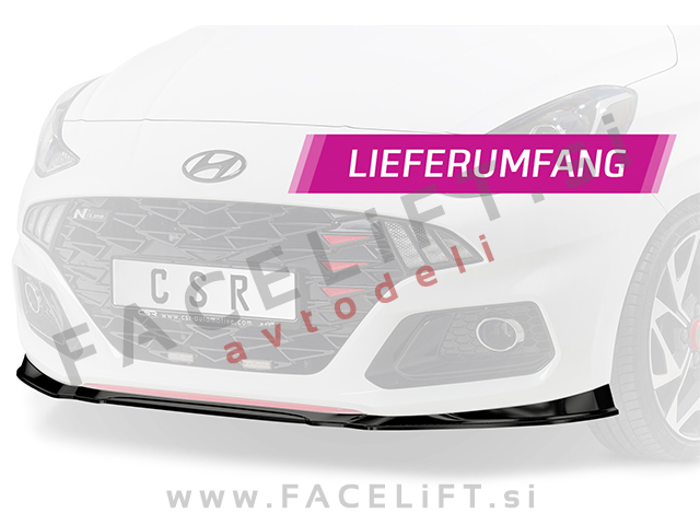Hyundai i10 N Line 20- podaljšek sprednjega odbijača črni (sijaj)