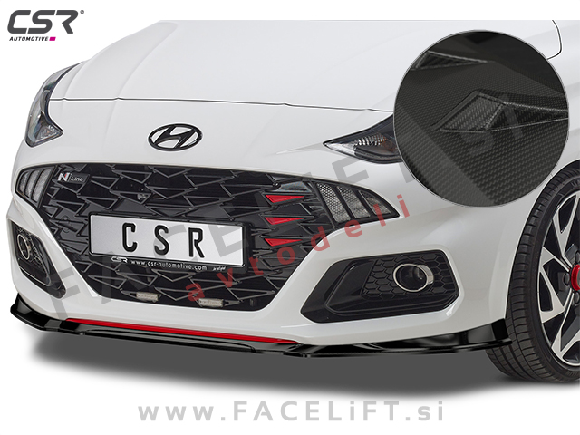 Hyundai i10 N Line 20- podaljšek sprednjega odbijača karbon (mat)