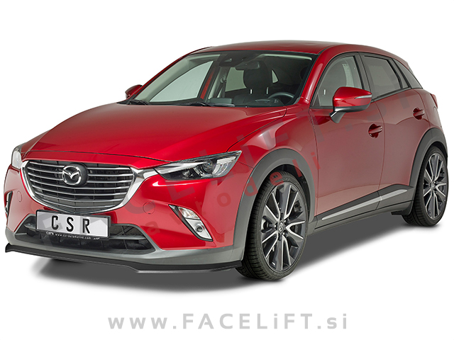 Mazda CX-3 15-20 podaljšek sprednjega odbijača črni (mat)