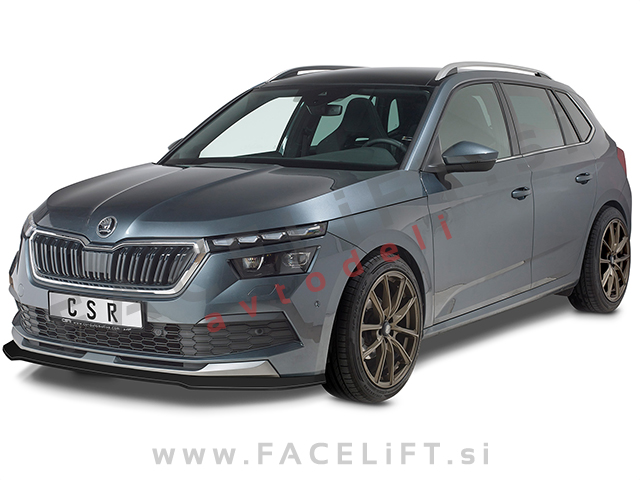 Škoda Kamiq 19- podaljšek sprednjega odbijača črni (mat)