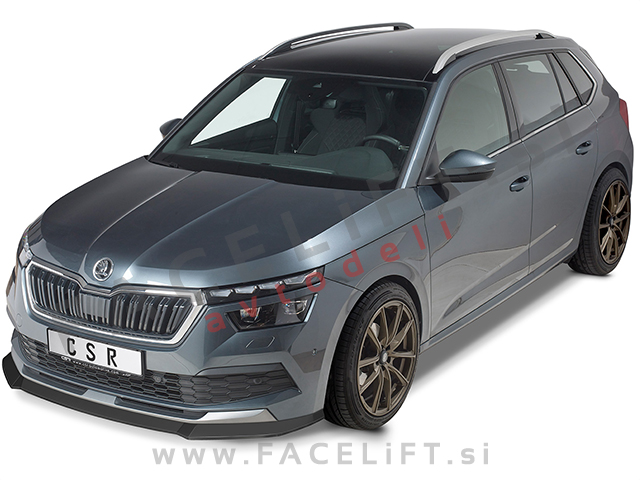 Škoda Kamiq 19- podaljšek sprednjega odbijača črni (mat)