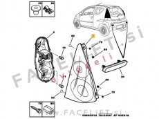 Citroen C1 05-12 zadnja luč desna